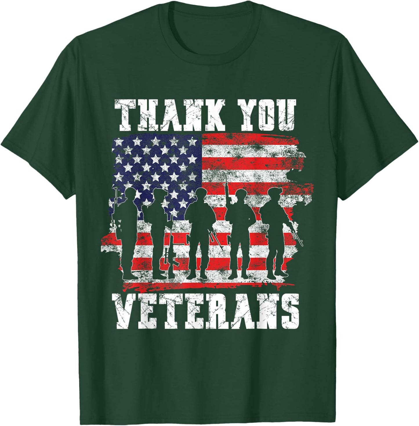 Thank You Veterans for Veterans Day T-Shirt - T-Shirt | Forest