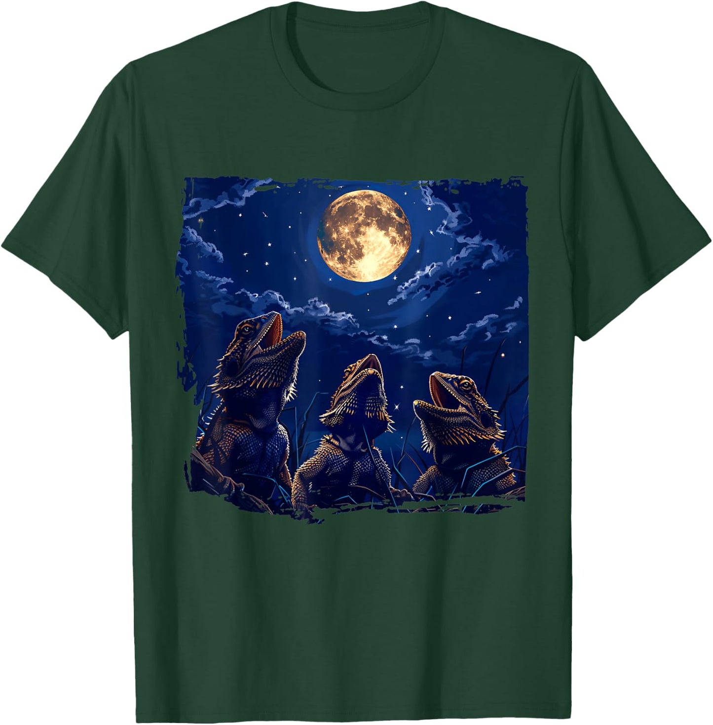Bearded Dragons Howl At Moon Bearded Dragons Owner T-Shirt - T-Shirt | Forest