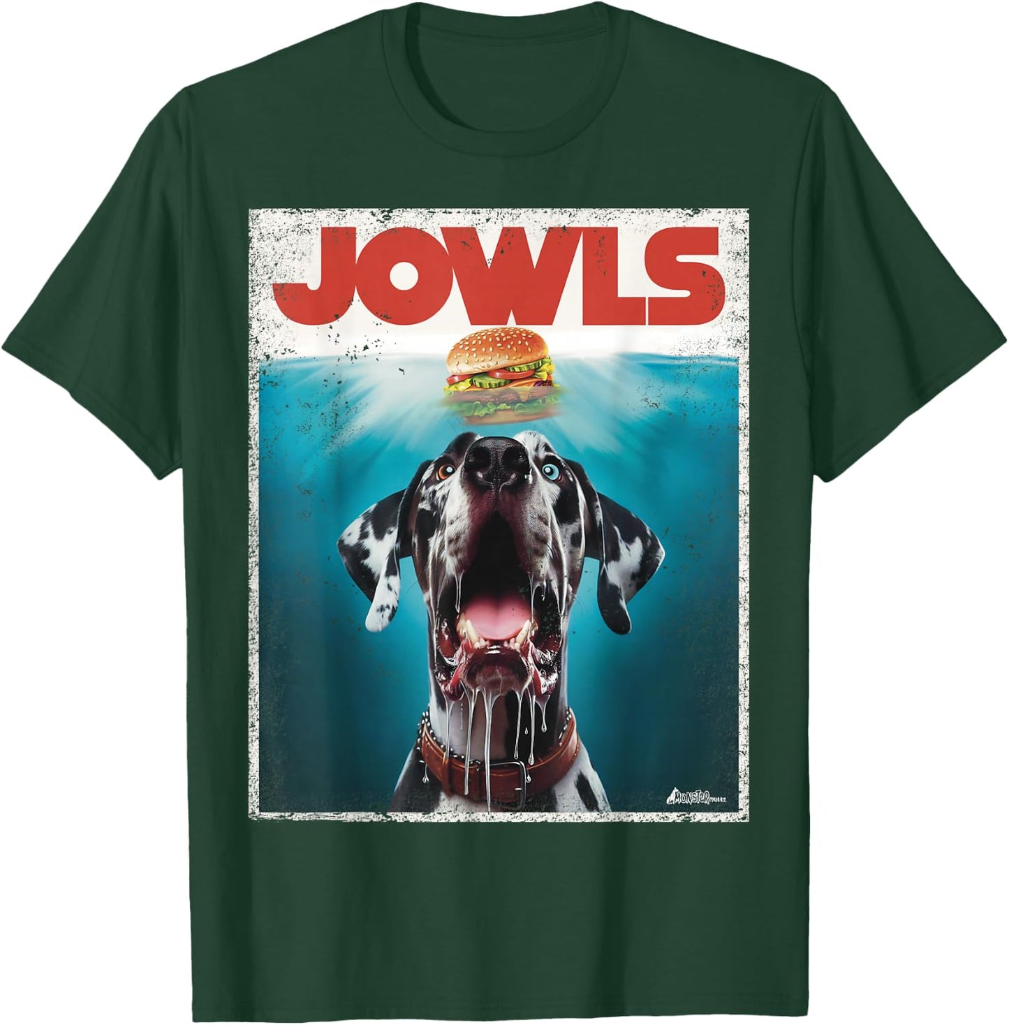 Great Dane Jowls, Paws Harlequin, Blue Eye, Dog Mom, Dog Dad Men Women Kids T-Shirt - T-Shirt | Forest