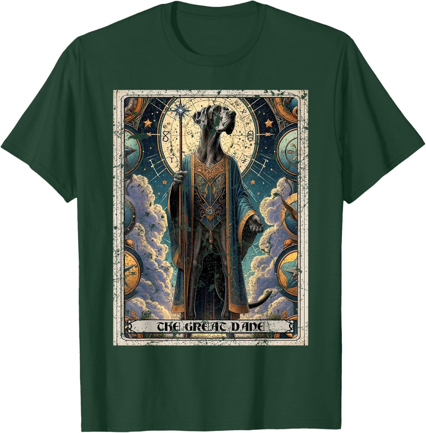 Great Dane Tarot Card Dog T-Shirt - T-Shirt | Forest