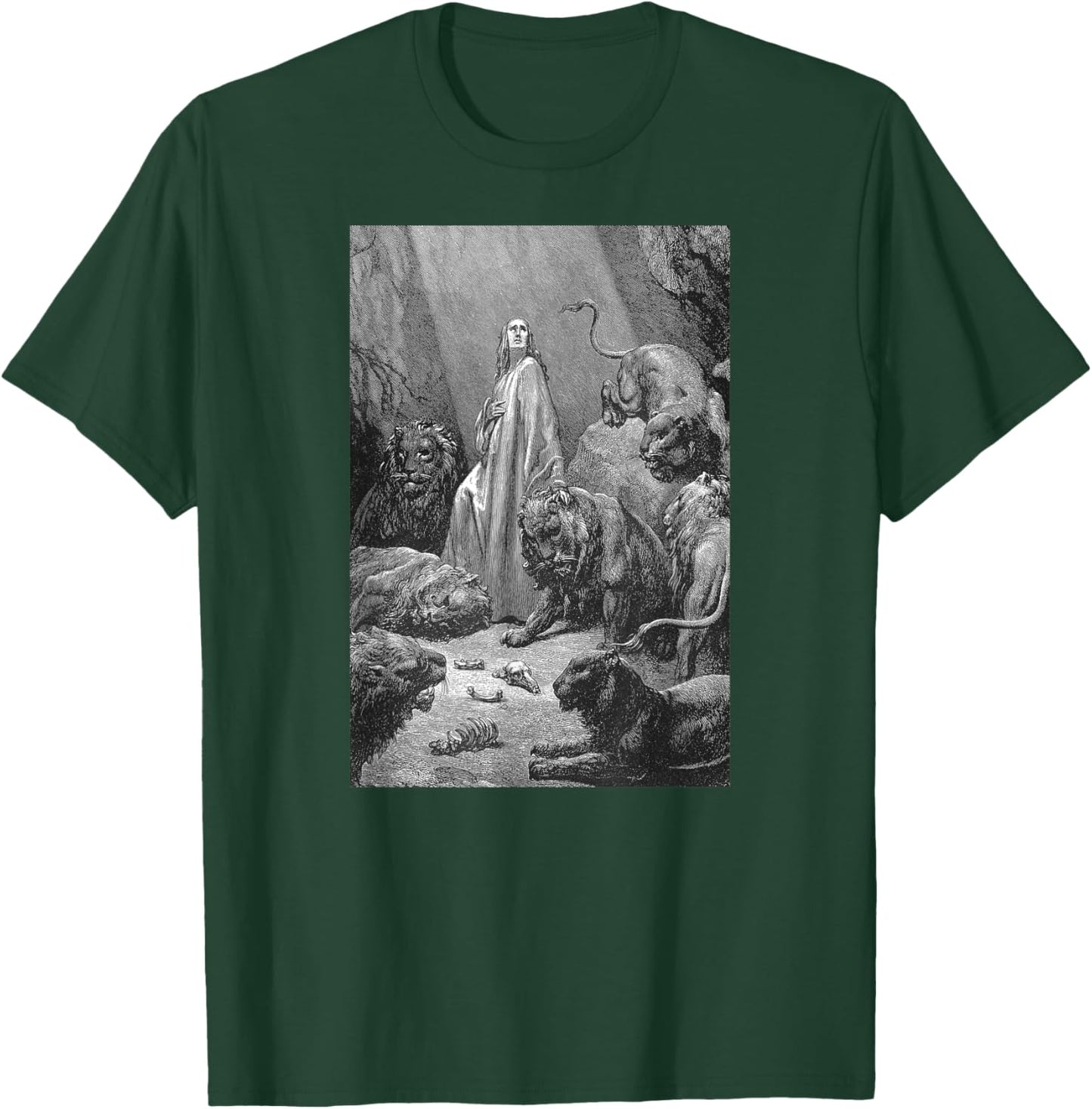 Gustave Dore Daniel in the Lions Den T-Shirt - T-Shirt | Forest