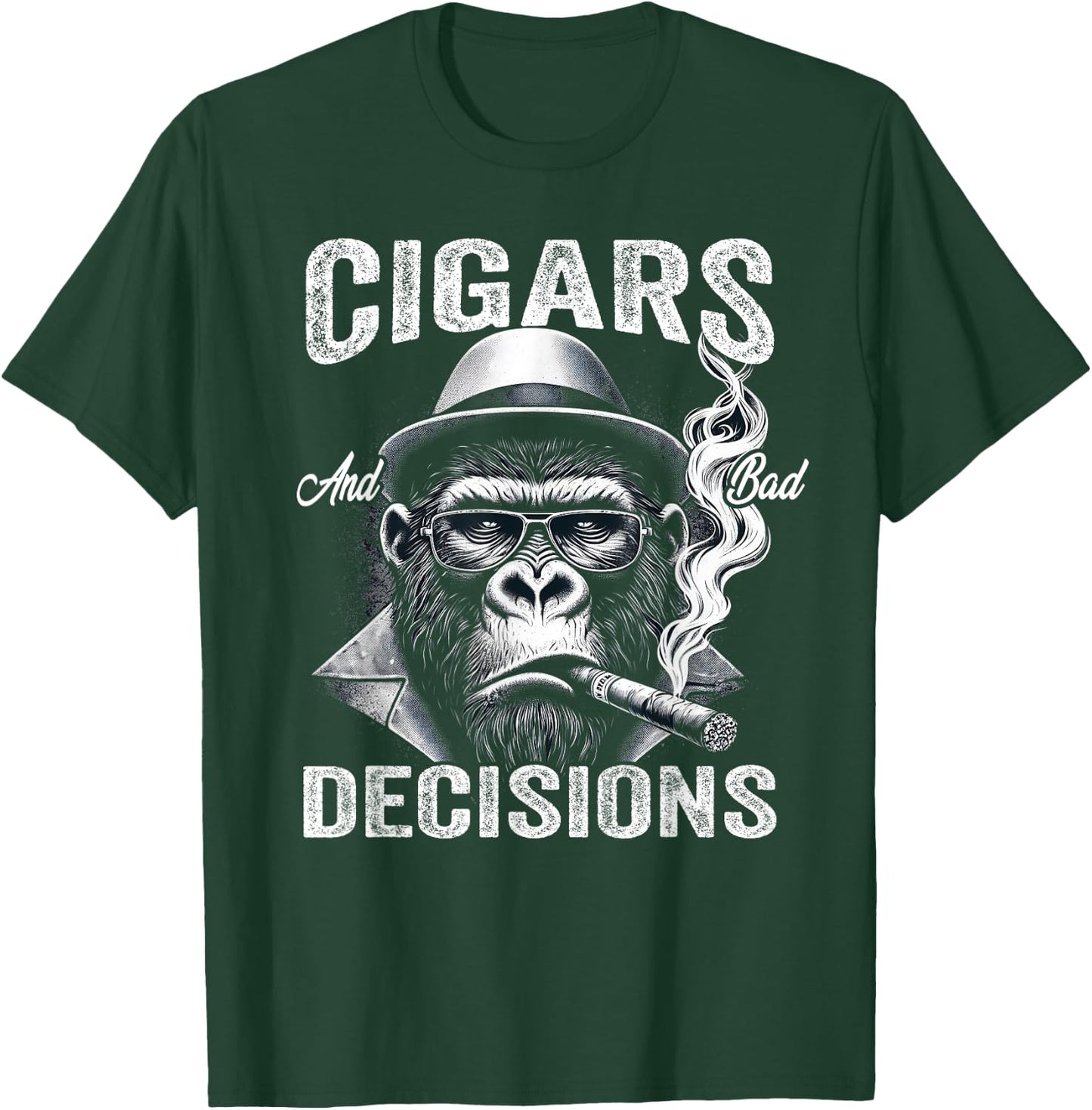 Funny Monkey Cigars And Bad Decisions Women T-Shirt - T-Shirt | Forest