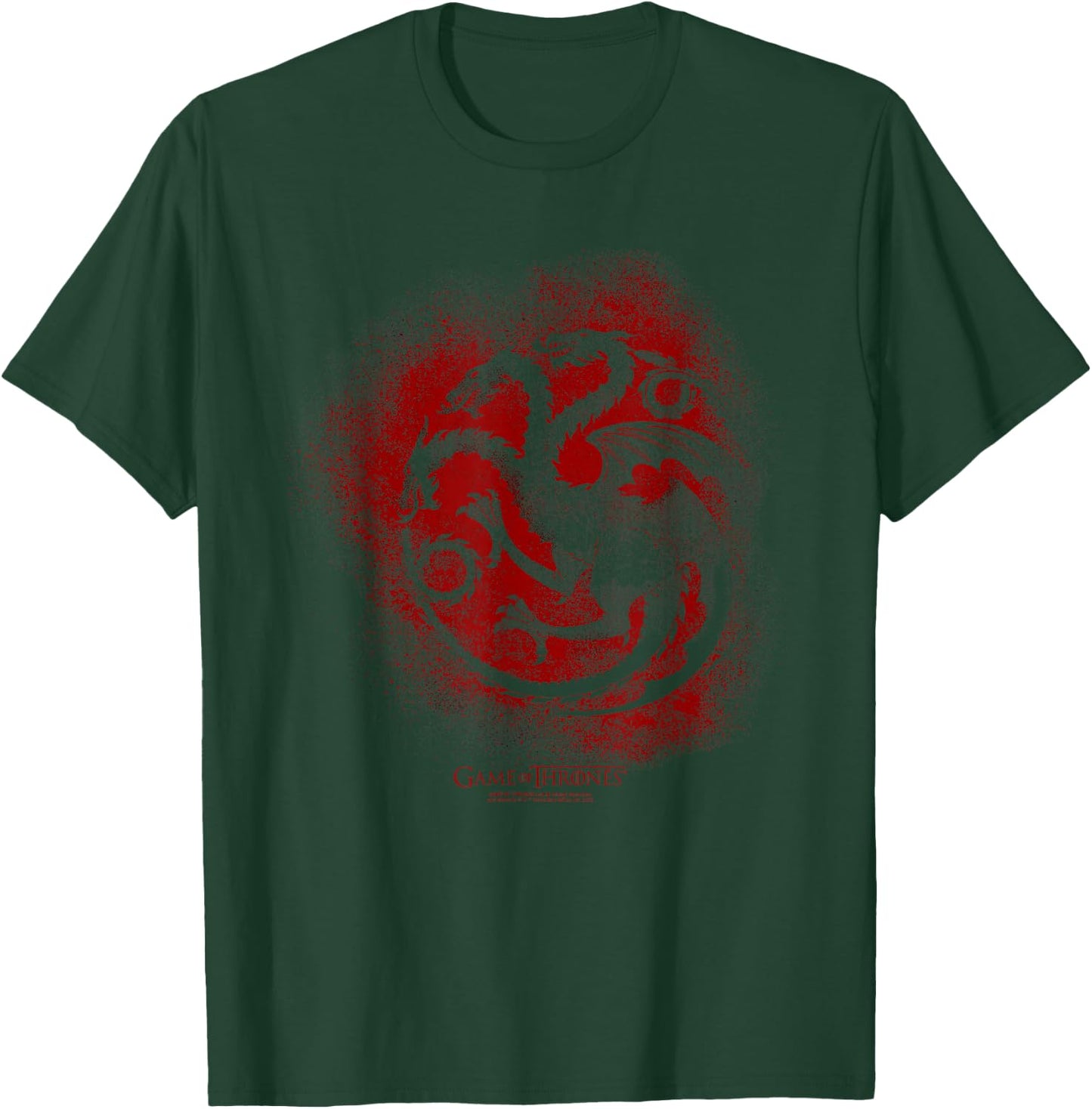 Game of Thrones Targaryen Sprayed Outline Sigil T-Shirt - T-Shirt | Forest