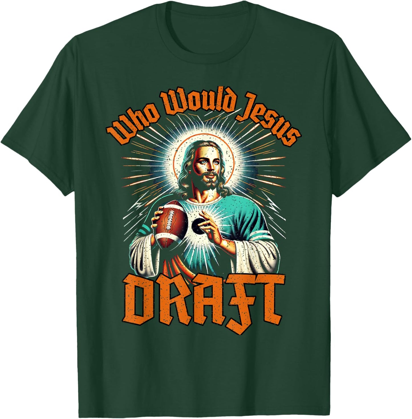 Fantasy Football Champion Who Would Jesus Draft Party T-Shirt - T-Shirt | Forest