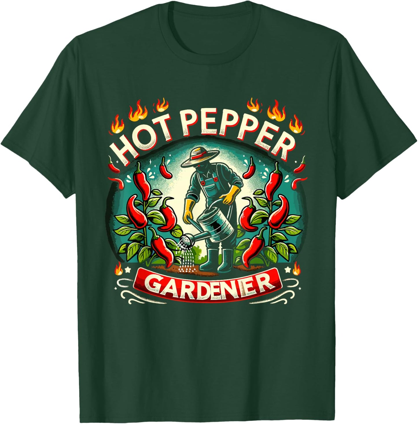 Spicy Food Lover Chili Peppers Chef Spice Scoville Scale T-Shirt - T-Shirt | Forest