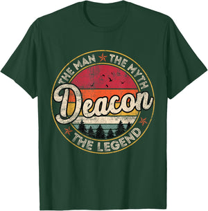 Deacon The Man The Myth The Legend Personalized Name T-Shirt - T-Shirt | Forest
