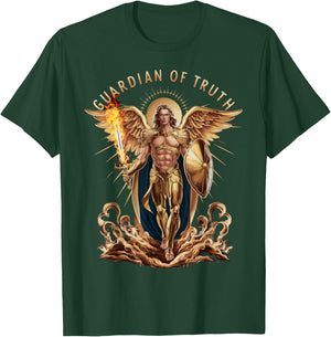 Archangel Michael Catholic Christianity Guardian Angel T-Shirt - T-Shirt | Forest