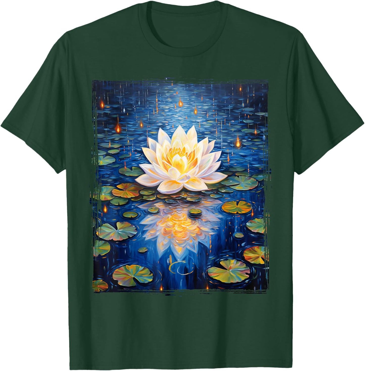 Vintage Lotus , Buddhist & Women T-Shirt - T-Shirt | Forest