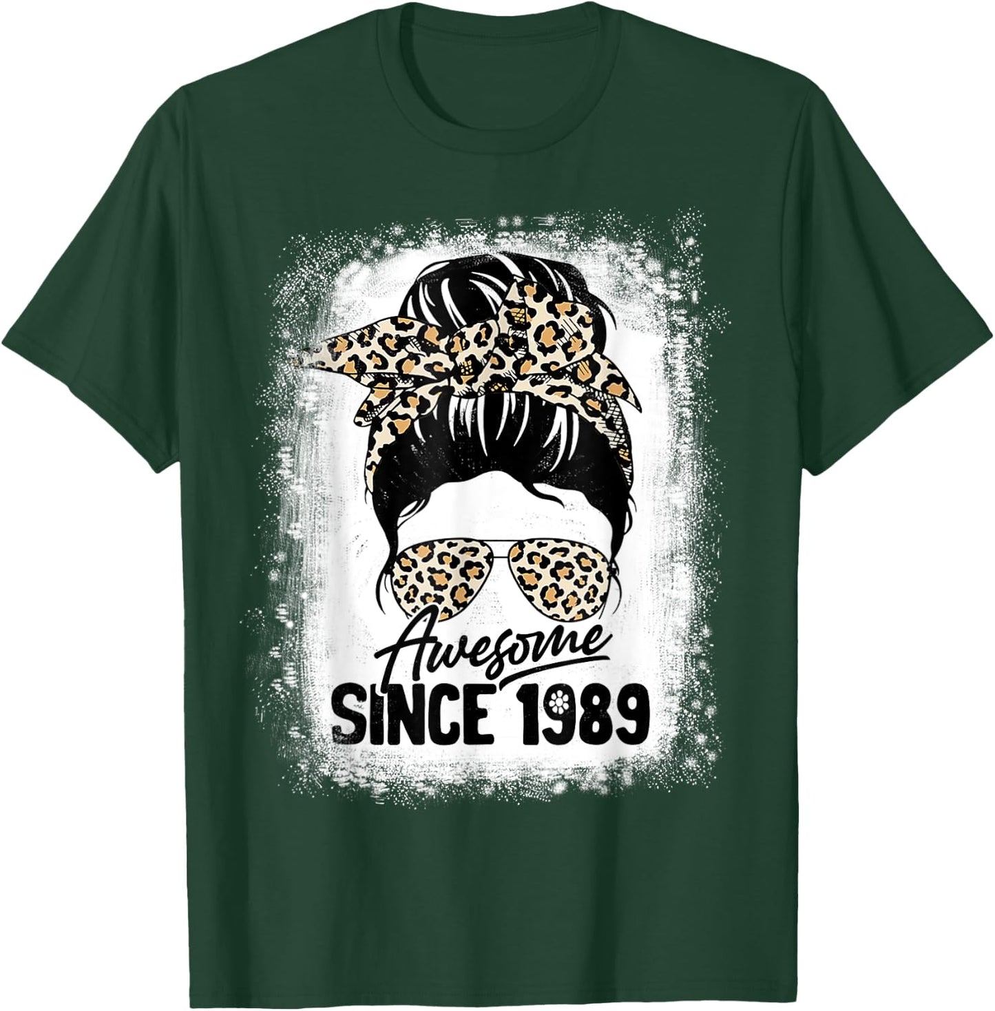 33 Years Old Awesome Since 1989 Leopard 33th Birthday T-Shirt - T-Shirt | Forest