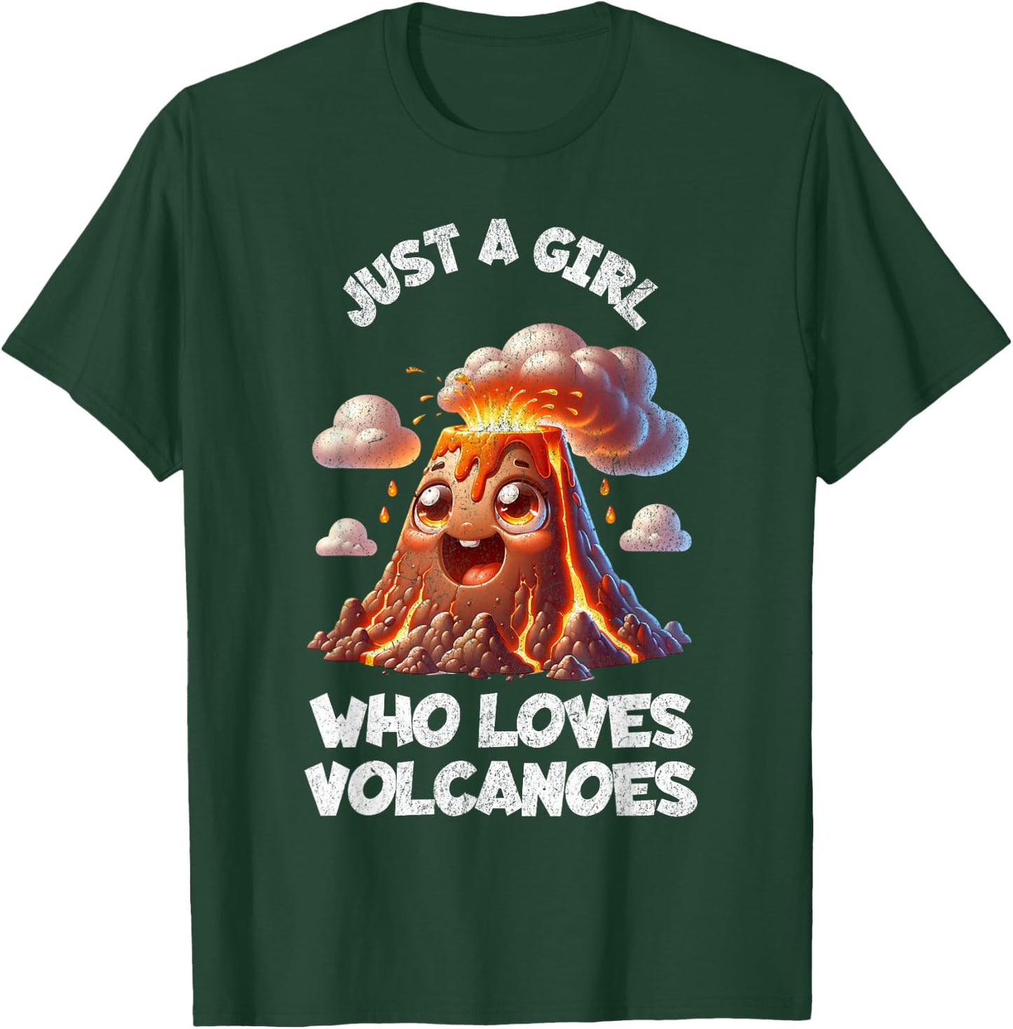 Funny Cute Volcano For Girls Sister Daughter Kids Who Love T-Shirt - T-Shirt | Forest