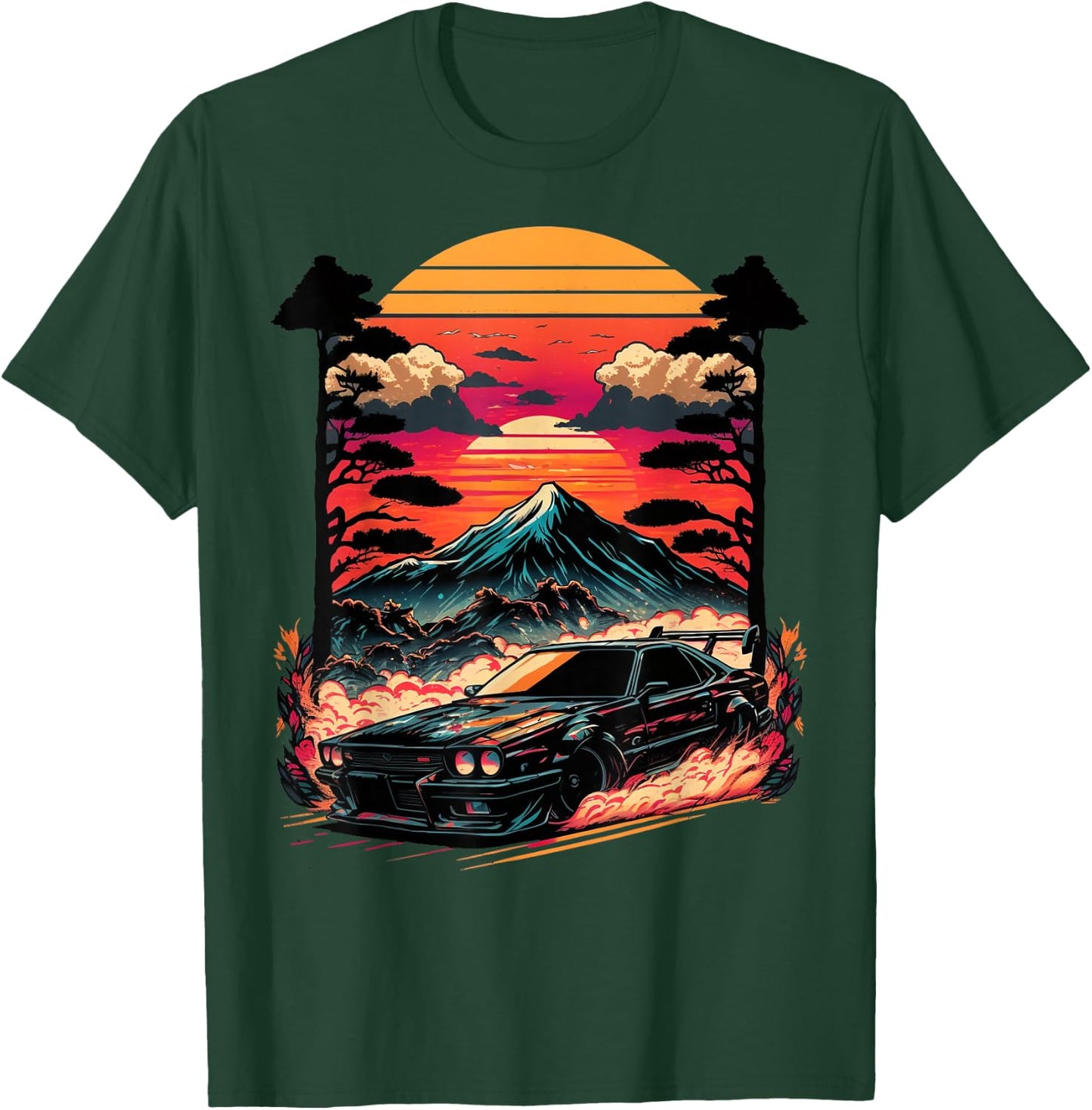 Japanese Car Racing Drifting Lover Racing Cars JDM Legend T-Shirt - T-Shirt | Forest