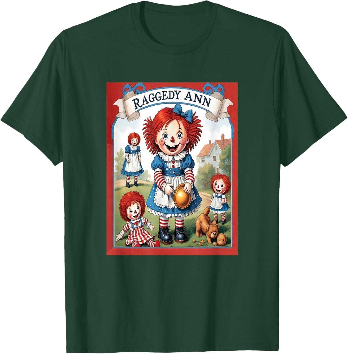 Children's Rag Doll Story Raggedy Ann Stories , Small, Black T-Shirt - T-Shirt | Forest