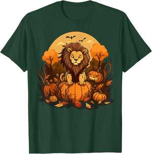 Pumpkin Lion costume on Lion Halloween T-Shirt - T-Shirt | Forest