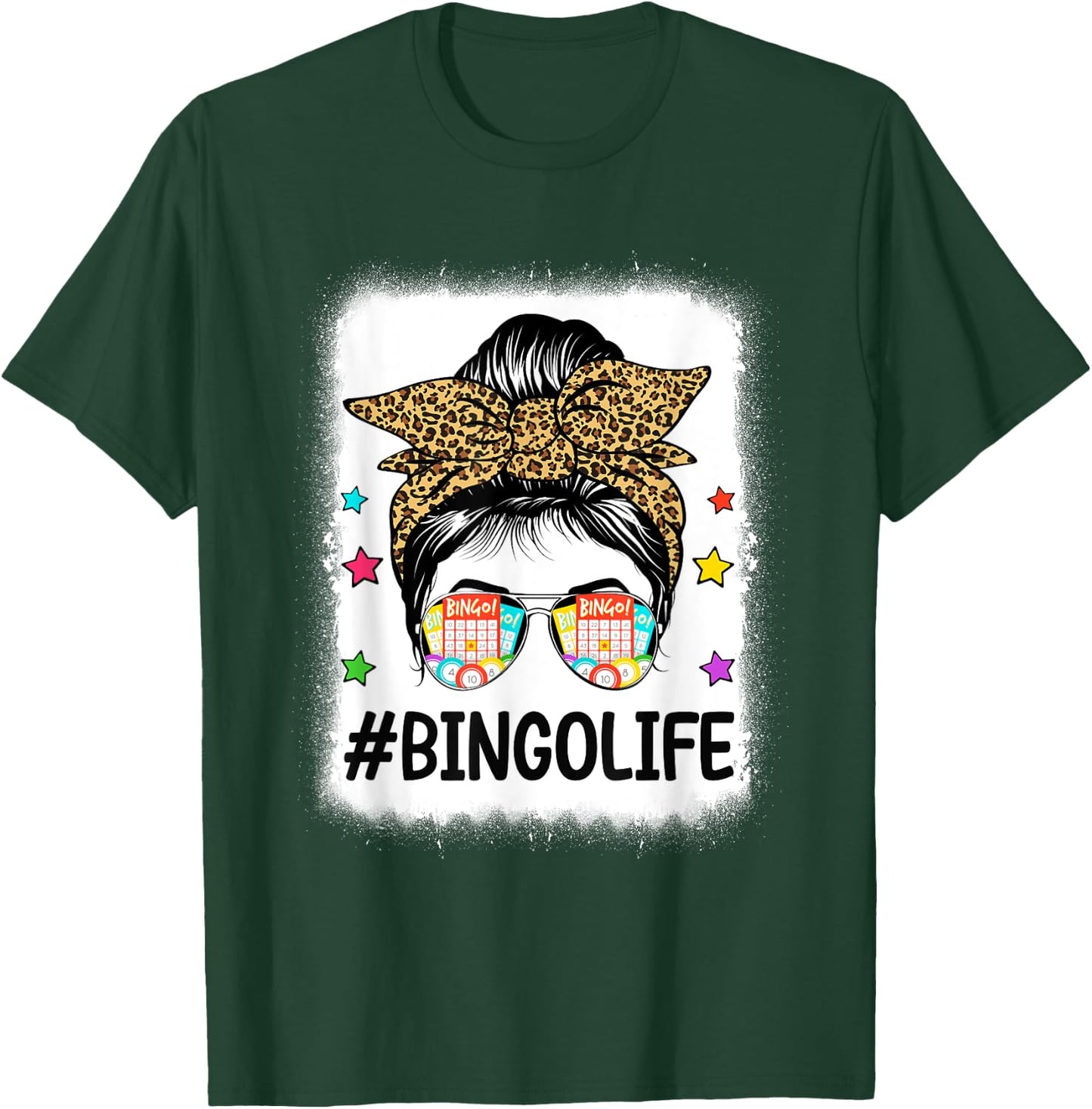 Funny Bingo Life Bingo Messy Buns Gambling Bingo T-Shirt - T-Shirt | Forest