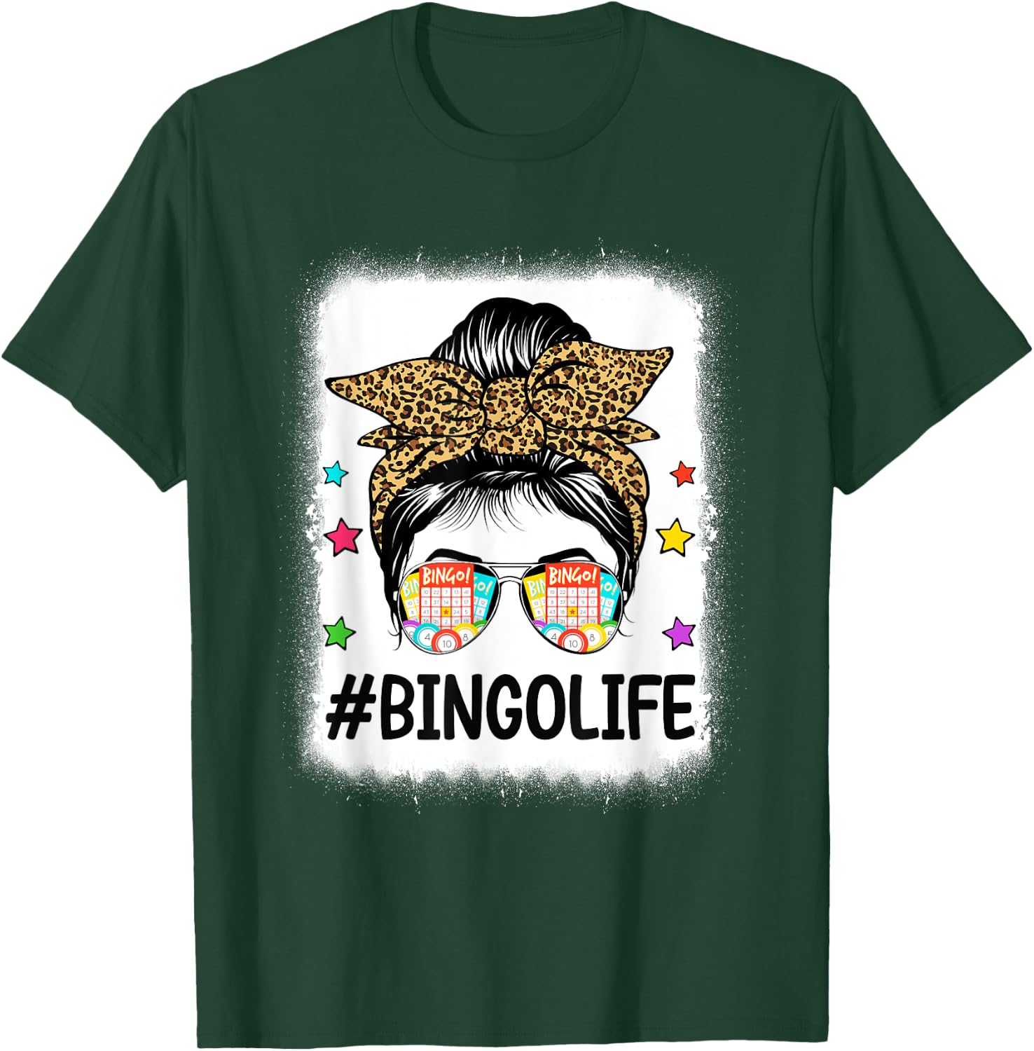 Funny Bingo Life Bingo Messy Buns Gambling Bingo T-Shirt - T-Shirt | Forest