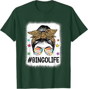 Funny Bingo Life Bingo Messy Buns Gambling Bingo T-Shirt - T-Shirt | Forest