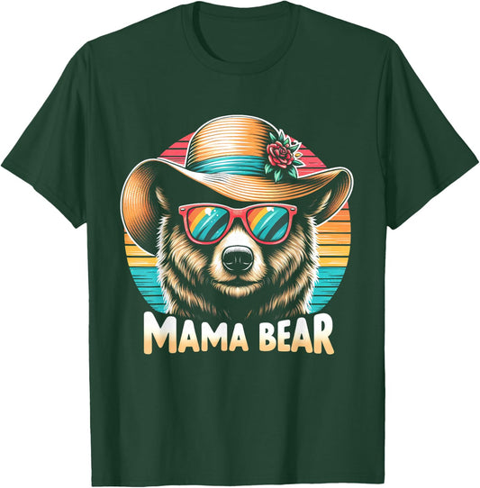 Mothers Day 2024 Mama Bear Shirt | Mothers Day Gift T-Shirt - T-Shirt | Forest