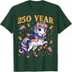 250 Years Girls Kids 250th Anniversary USA Unicorn Patriotic T-Shirt - T-Shirt | Forest