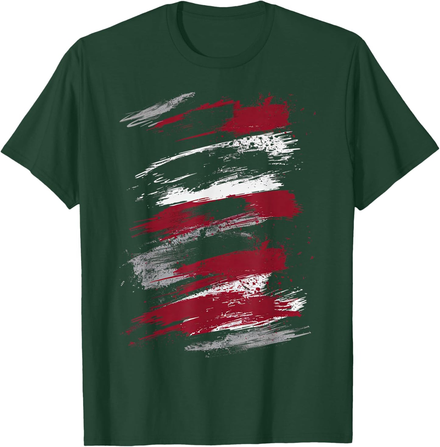 Red And Black Grunge Graphic T-Shirt - T-Shirt | Forest