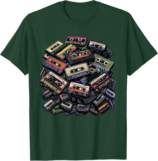 Mixtapes Shirt Vintage Cassette Tapes 1980s Radio Music T-Shirt - T-Shirt | Forest