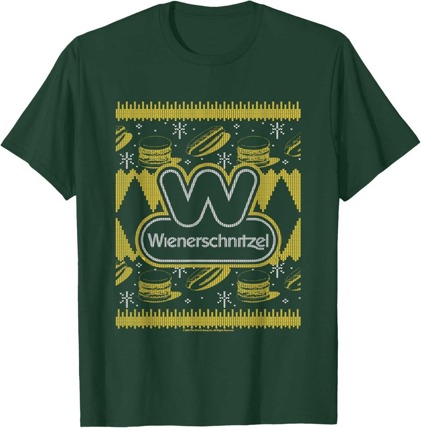 Wienerschnitzel Christmas Fast Food Ugly Sweater Vintage T-Shirt - T-Shirt | Forest
