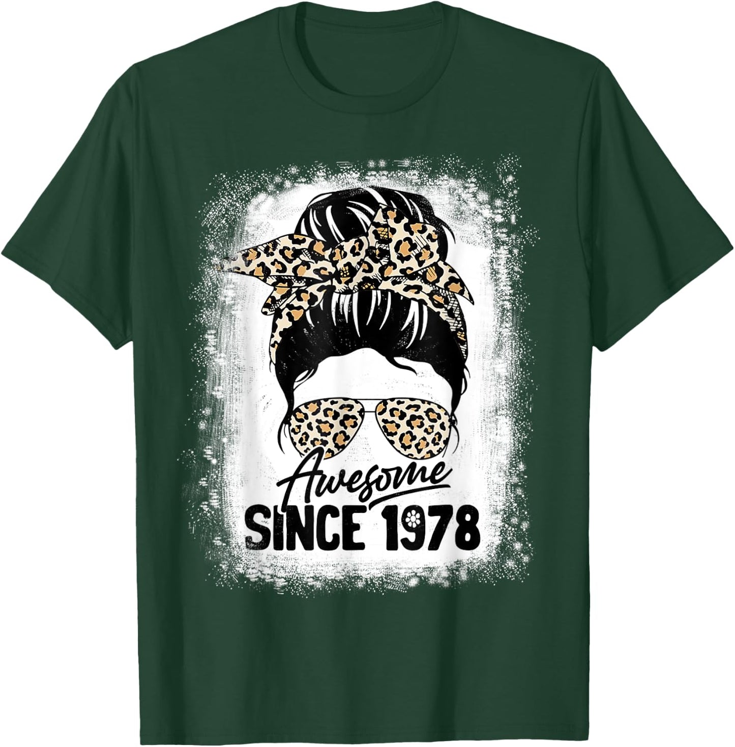 44 Years Old Awesome Since 1978 Leopard 44th Birthday T-Shirt - T-Shirt | Forest