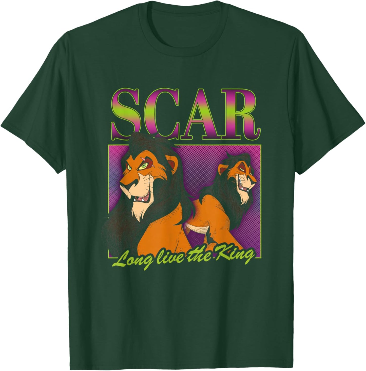 Disney Villains Scar Long Live The King 90s Collage Portrait T-Shirt - T-Shirt | Forest