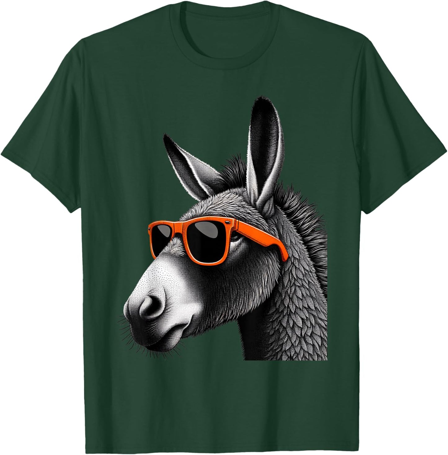 Cool Mule Wearing Sunglasses Graphic Art T-Shirt - T-Shirt | Forest