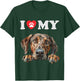 Plott Hound I Heart My Dog Funny Dog Lover Women Kids T-Shirt - T-Shirt | Forest