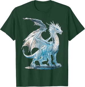 Ice Dragon Motif Mythical Art Ice Dragon T-Shirt - T-Shirt | Forest