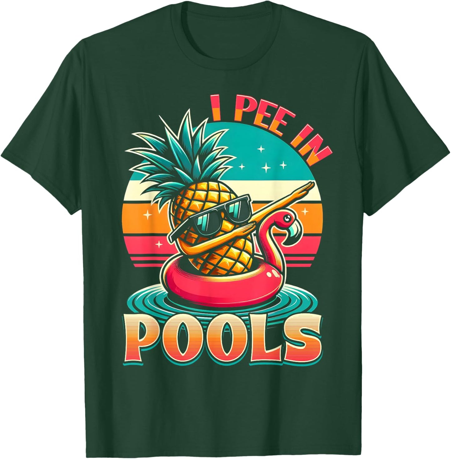 I Pee In Pools Swimming Joke Funny Summer Pool Party T-Shirt - T-Shirt | Forest
