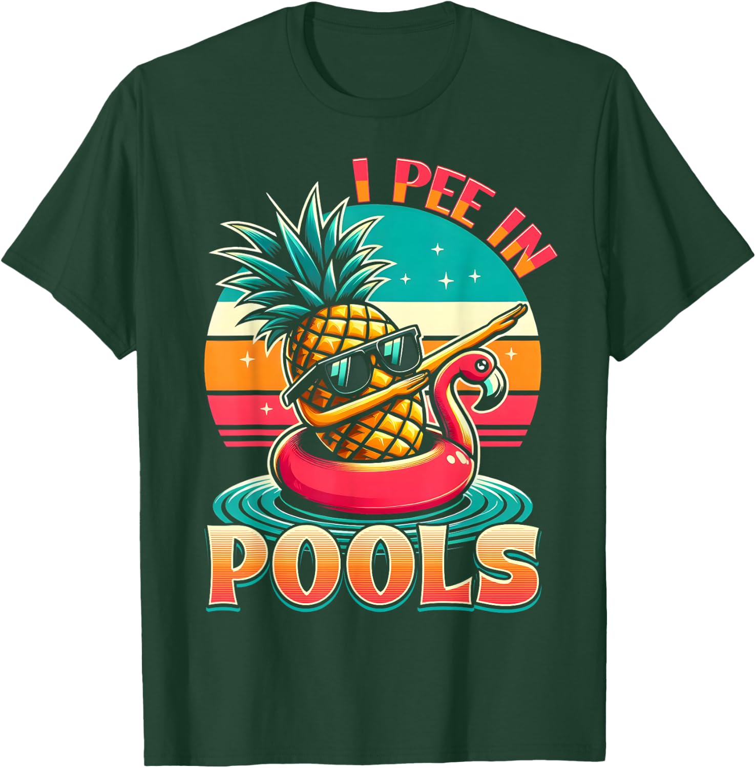 I Pee In Pools Swimming Joke Funny Summer Pool Party T-Shirt - T-Shirt | Forest