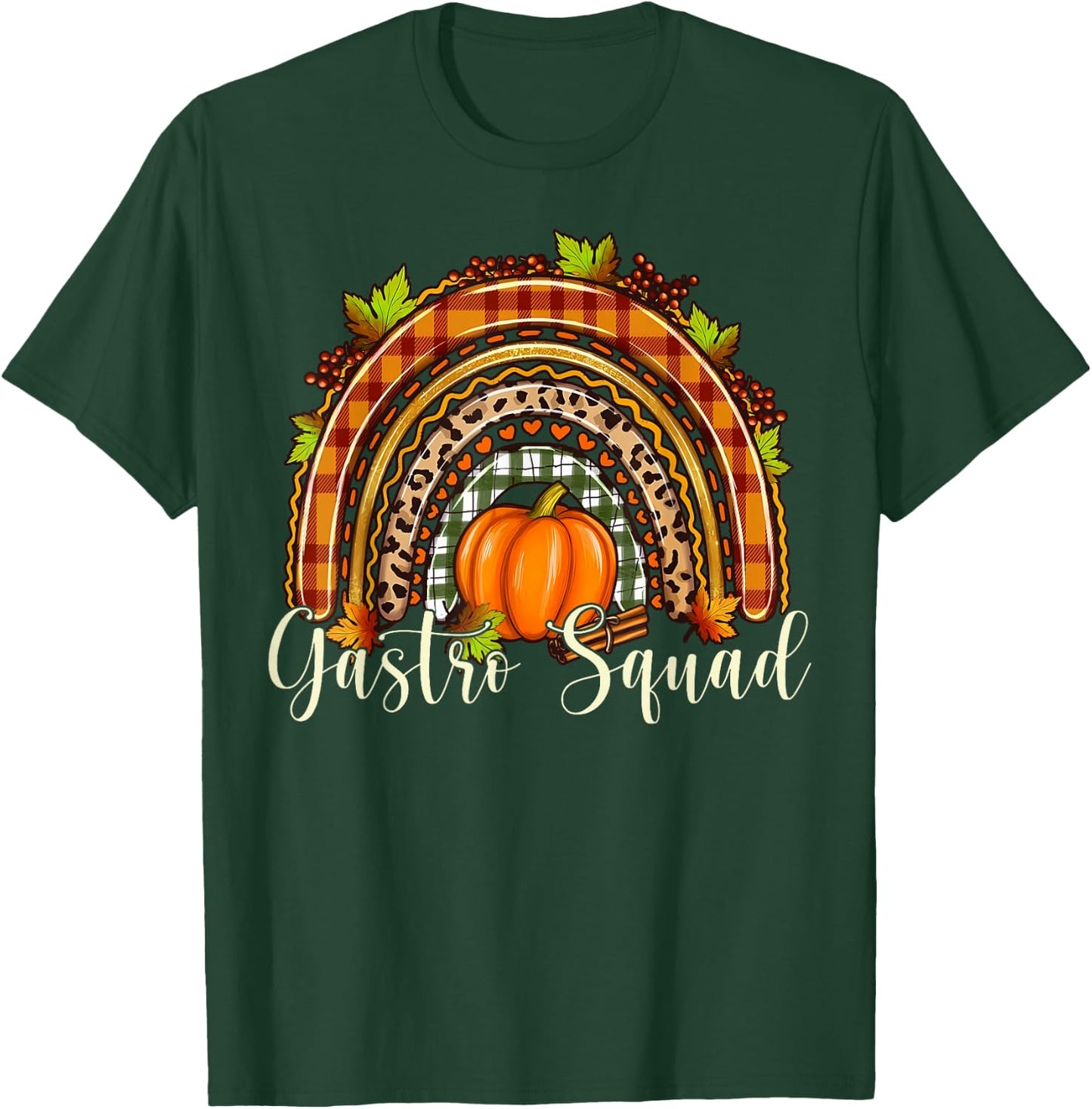 Gastro Squad Fall Rainbow Leopard Pumpkin Endoscopy Nurse T-Shirt - T-Shirt | Forest