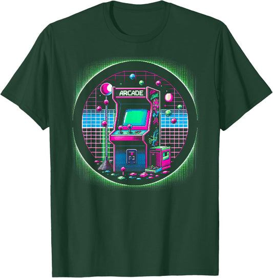 Classic 1980s Arcade Design T-Shirt - T-Shirt | Forest