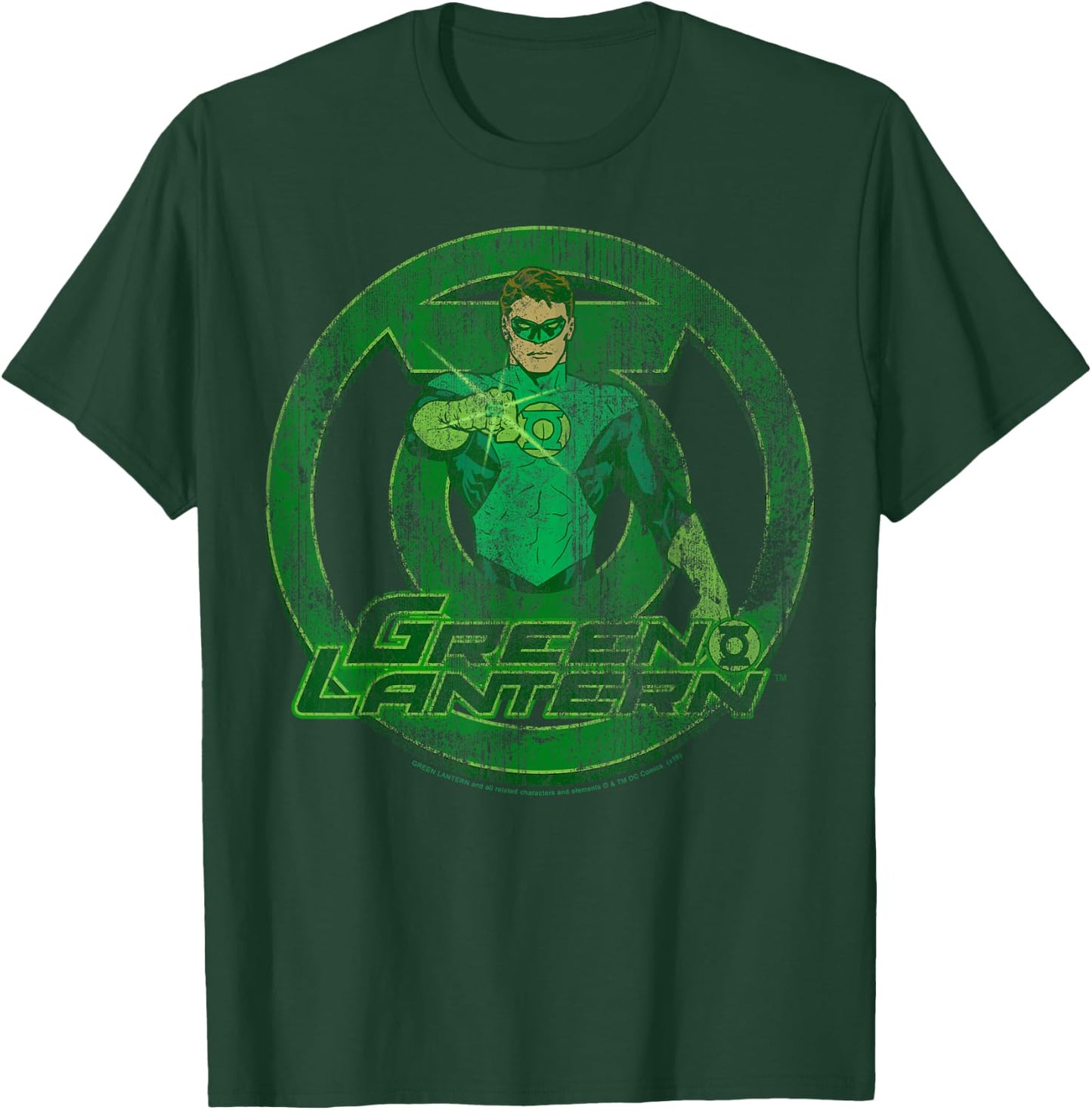 DC Comics The Green Lantern Distressed Portrait Small T-Shirt - T-Shirt | Forest