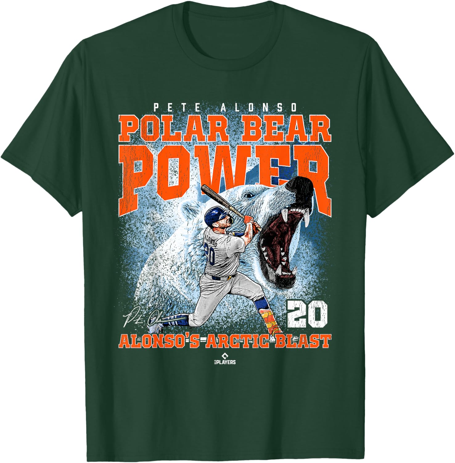 Polar Bear Power: Arctic Blast Pete Alonso New York MLBPA T-Shirt - T-Shirt | Forest