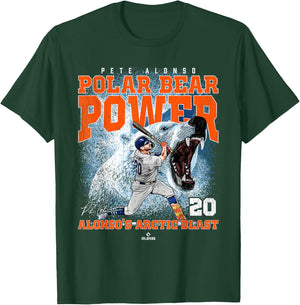 Polar Bear Power: Arctic Blast Pete Alonso New York MLBPA T-Shirt - T-Shirt | Forest
