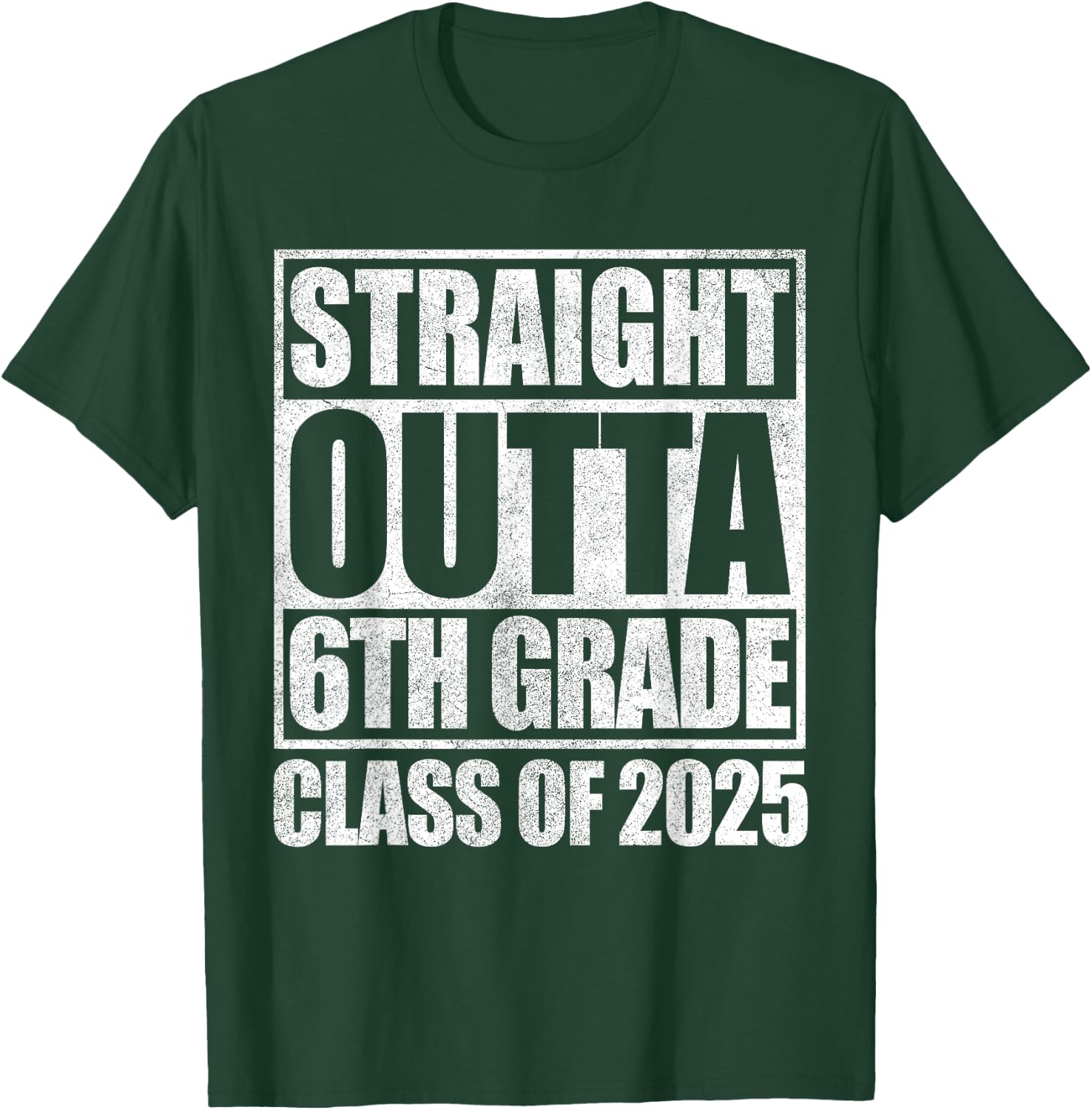 6th Grade Graduation Shirt for Boys Straight Outta 6th Grade T-Shirt - T-Shirt | Forest