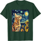 Van Gogh Starry Night Cat Shirt Van Gogh Cat Painting T-Shirt - T-Shirt | Forest