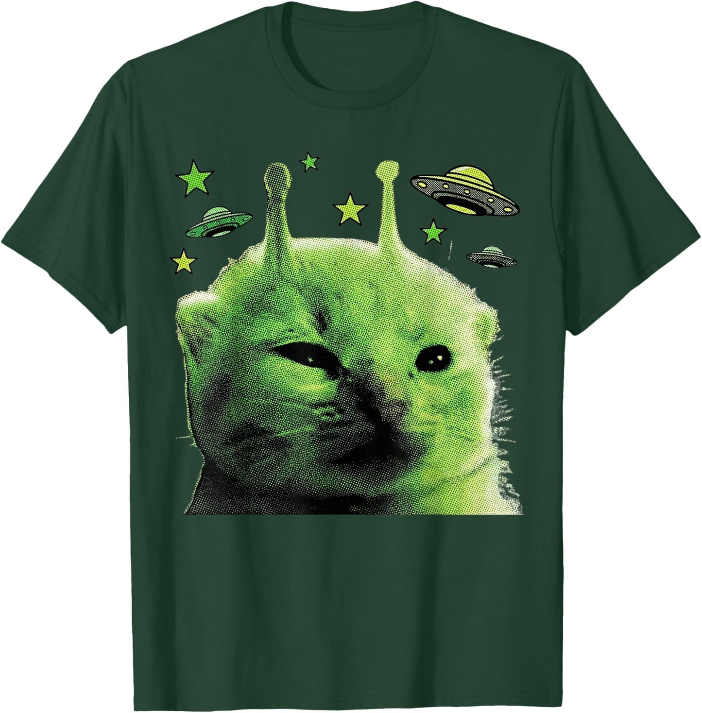 Gnarp Cat Silly Alien Cat Meme Brainrot Meme Funny Silly Cat T-Shirt - T-Shirt | Forest