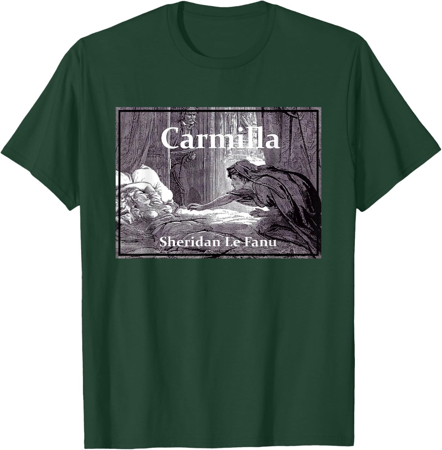 Carmilla - Gothic Vampiress Novel T-Shirt - T-Shirt | Forest