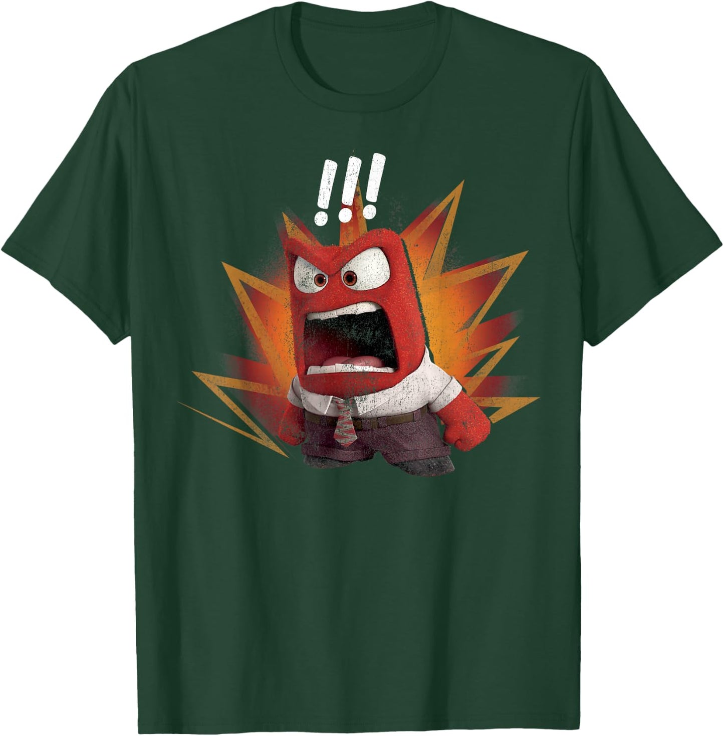 Disney Pixar Inside Out Anger Yell Colorful T-Shirt - T-Shirt | Forest