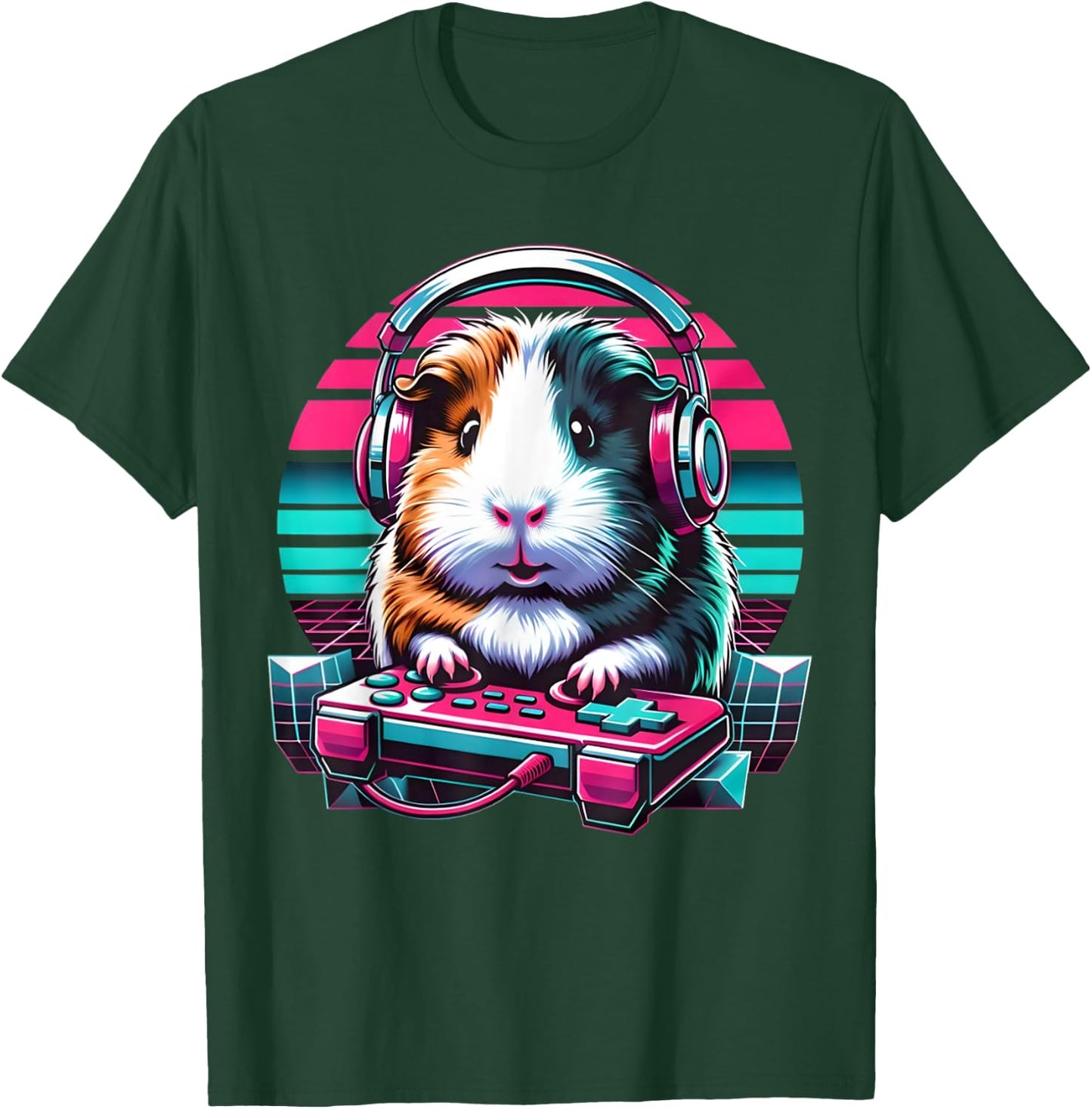 Guinea Pig Video Game Rodent Lover Animal Guinea Pigs Gamers T-Shirt - T-Shirt | Forest