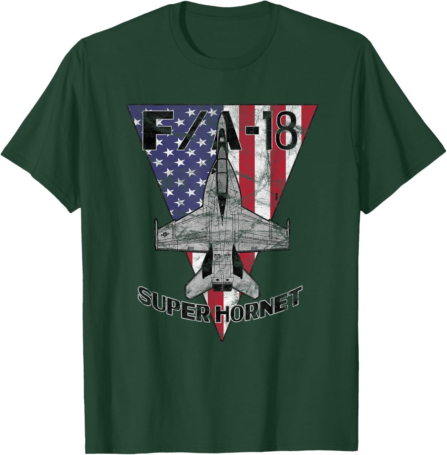 F/A-18 E/F Super Hornet Jet Fighter Airplane Vintage T-Shirt - T-Shirt | Forest