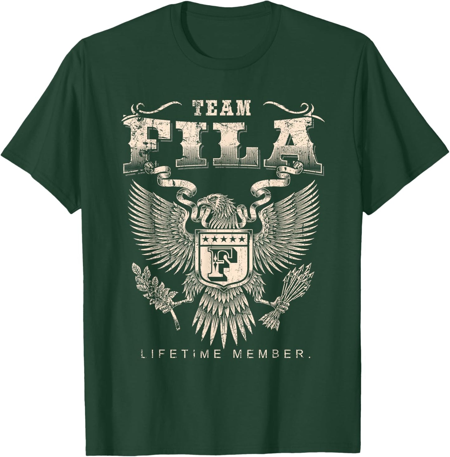 Team Fila Lifetime Member - Fila Name T-Shirt - T-Shirt | Forest