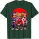 Samurai Girls Anime Afro | Japanese Retro Style Natural Hair T-Shirt - T-Shirt | Forest