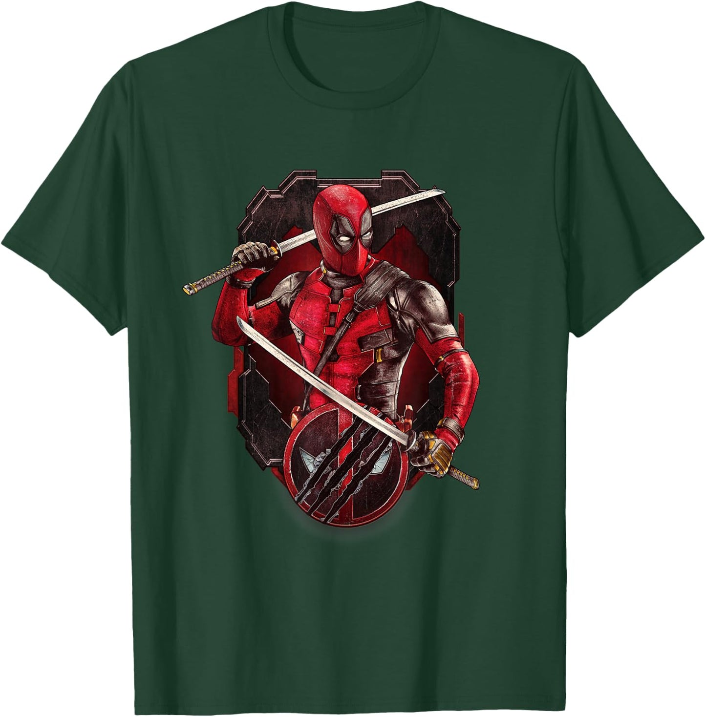 Marvel Deadpool & Wolverine Double Katana Vignette Poster T-Shirt - T-Shirt | Forest