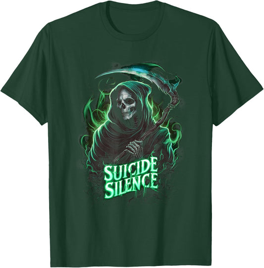 Suicide Silence Grim Reaper Occult Gothic Horror T-Shirt - T-Shirt | Forest