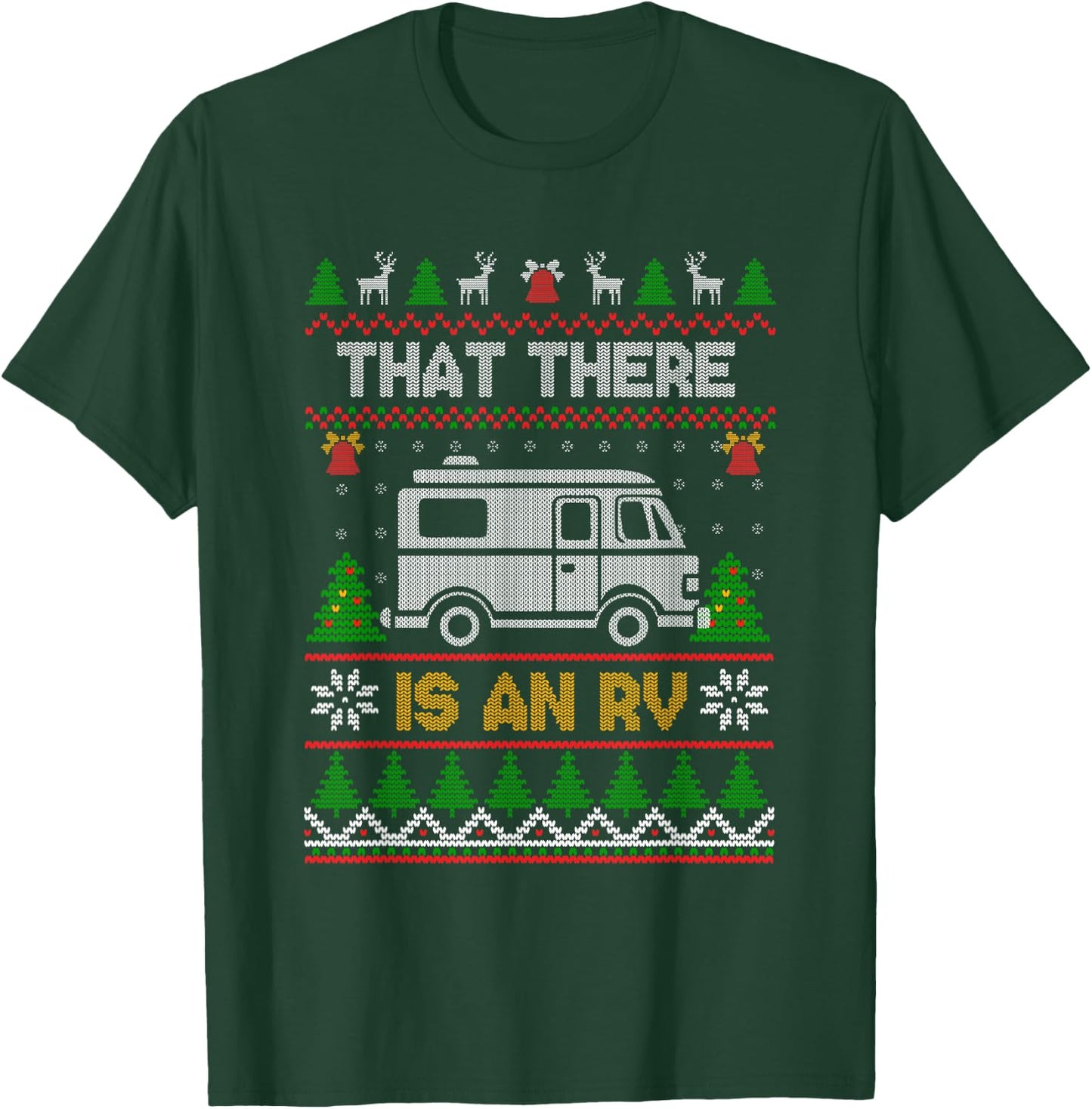 Funny Quote Camp Camper Xmas Tree Ornaments RV Camping Truck Ugly Christmas Family T-Shirt - T-Shirt | Forest