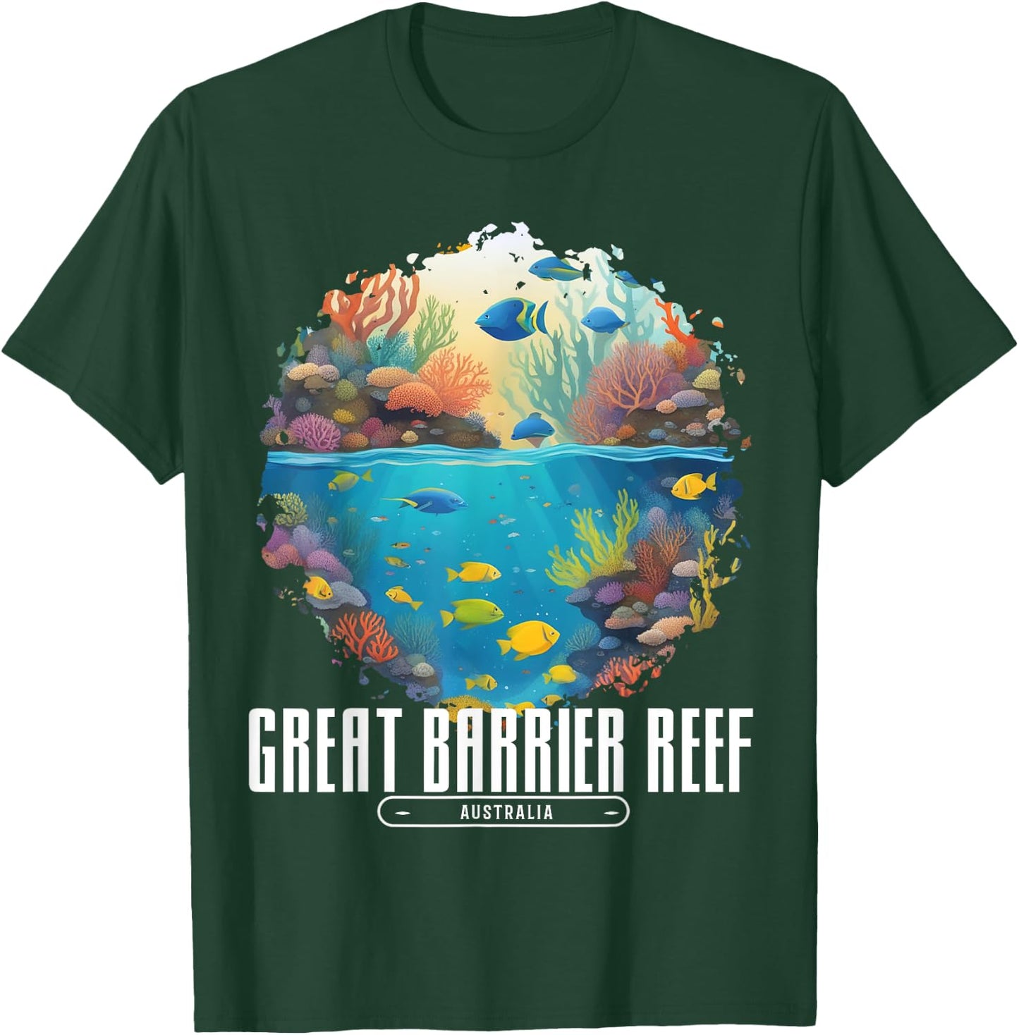 Great Barrier Reef Coral reef Fish Diving Australia T-Shirt - T-Shirt | Forest